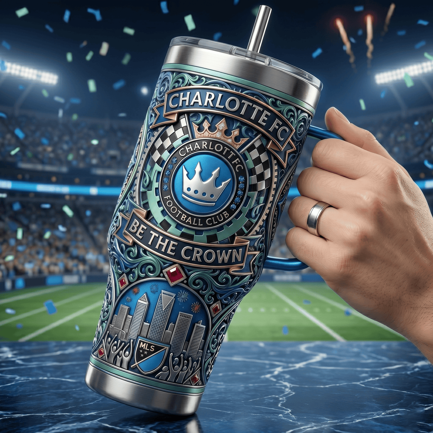 CRFC 40oz Tumbler With Handle LNTH