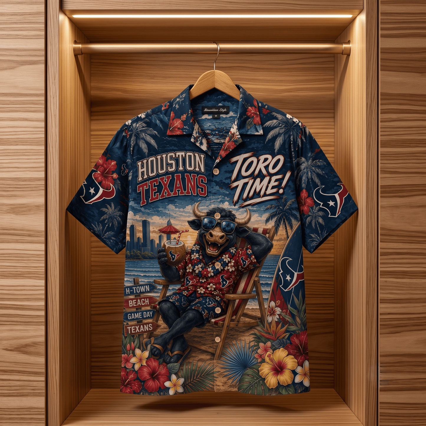 Premium HTX Hawaiian Shirt TNSM
