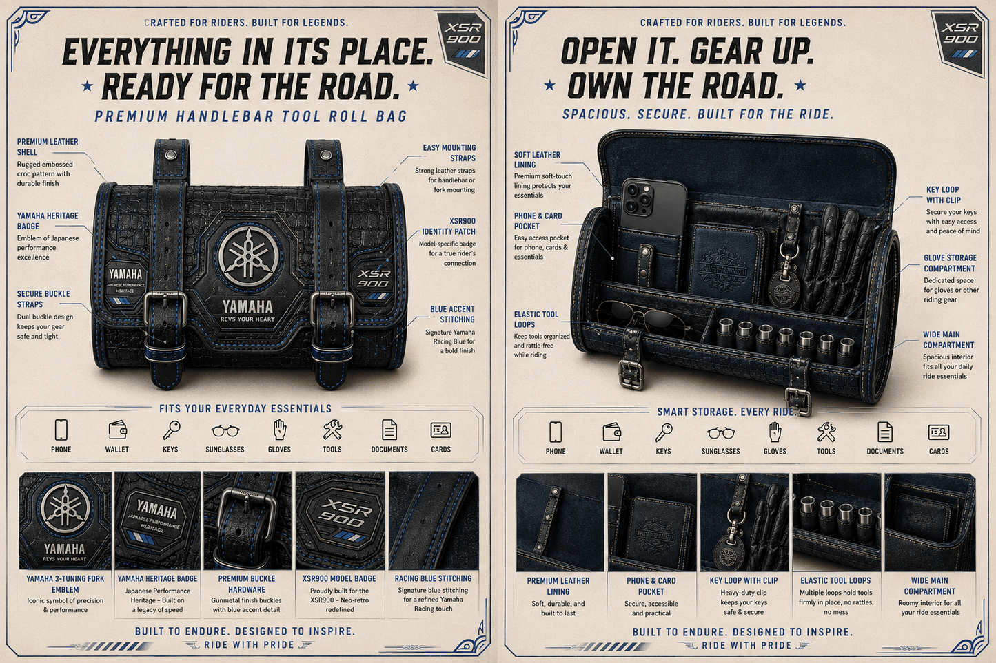YMH Premium Vintage Motorcycle Bag NTNA