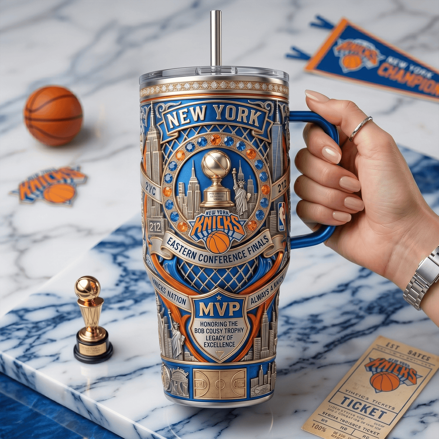 NYK 40oz Tumbler With Handle LNTH