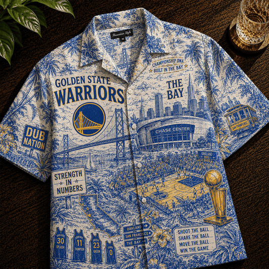 PREMIUM GSW HAWAIIAN SHIRT TTNL