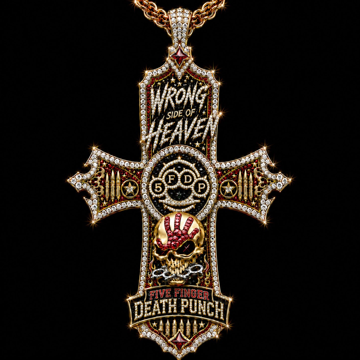 FFDP Solid Gold Chain with Diamond Pendant TTTT