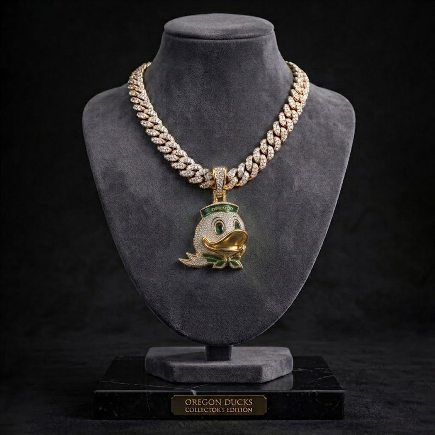 ORD Solid Gold Chain with Diamond Pendant BMD