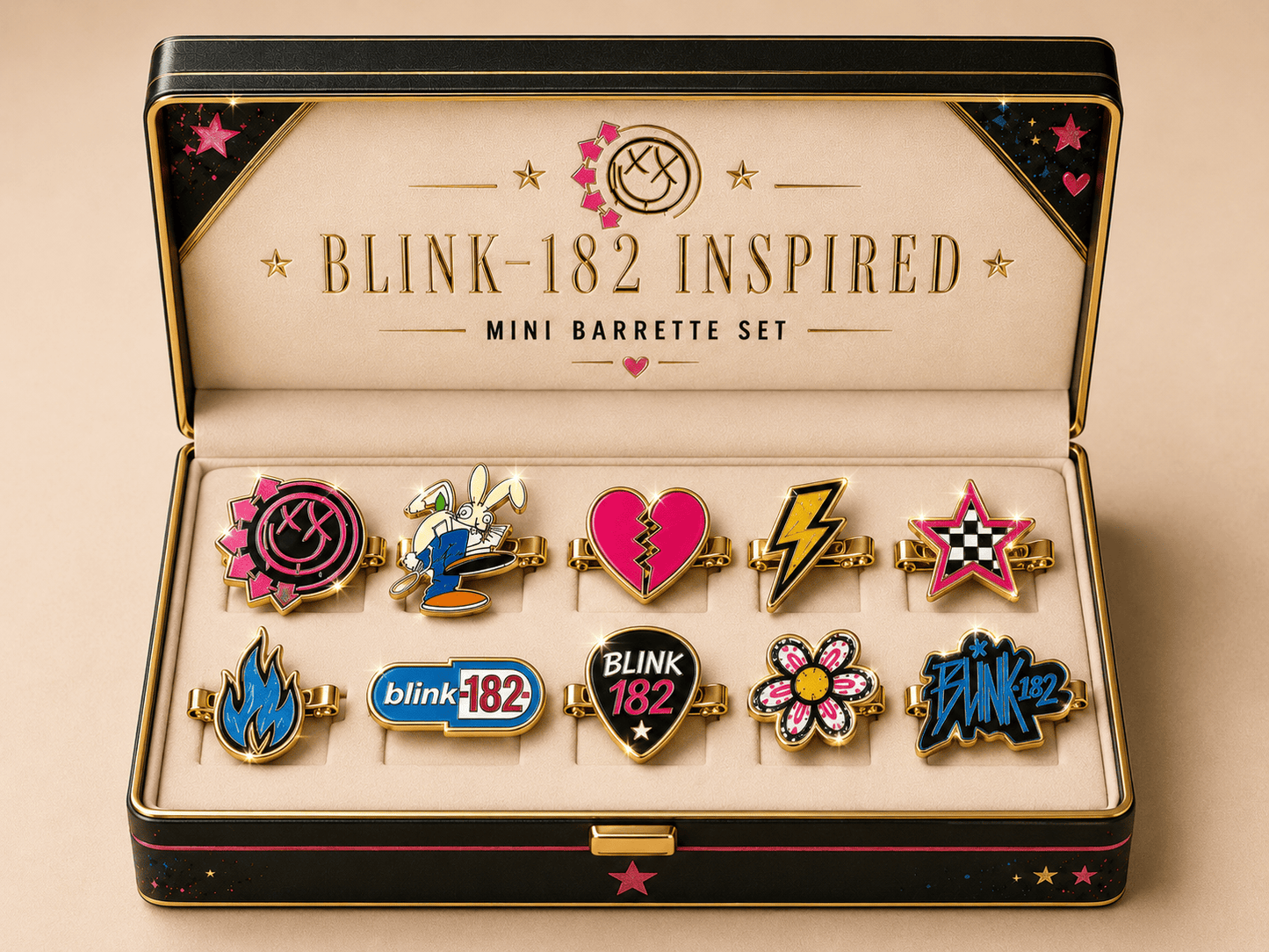 BLIK Elegant Gold Mini Barrettes for Women TMH
