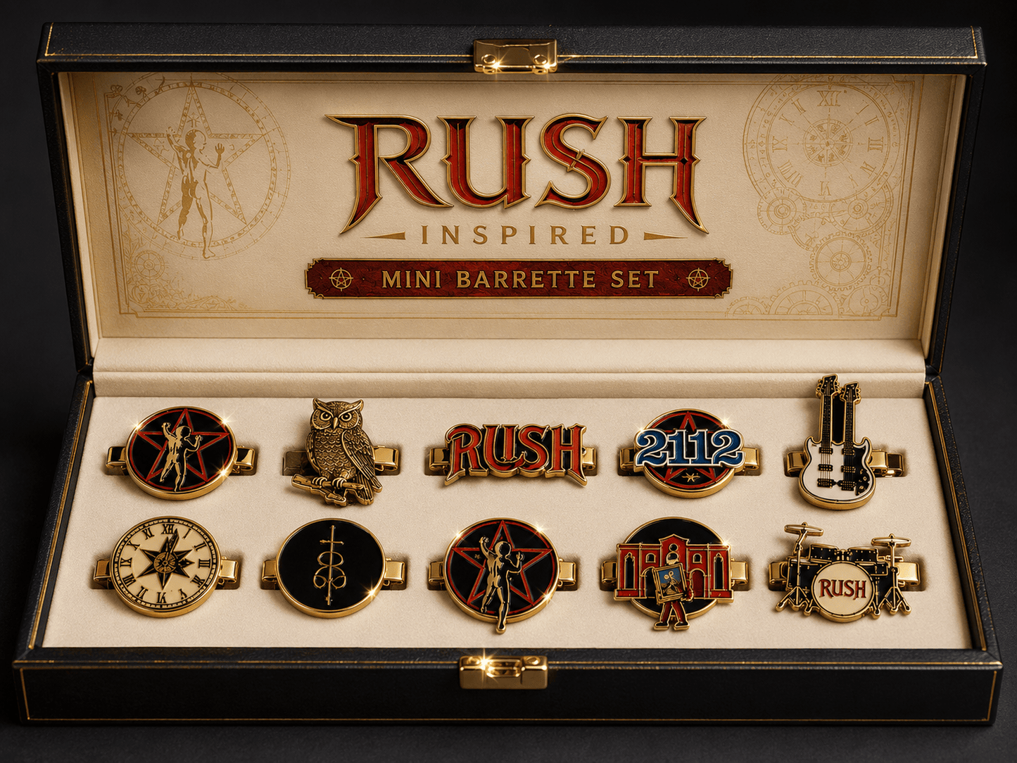 RSH Elegant Gold Mini Barrettes for Women TMH