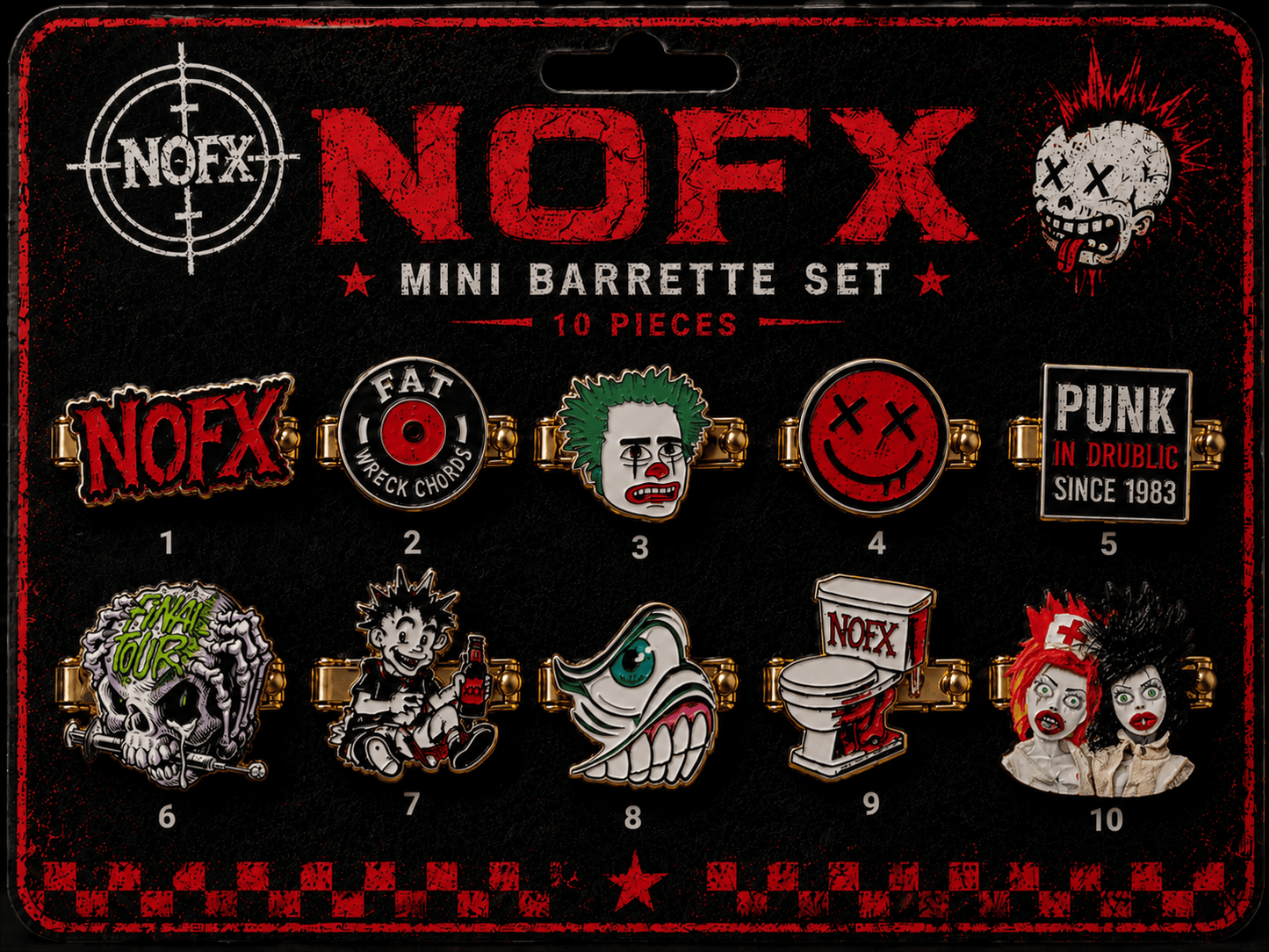 NOFX Elegant Gold Mini Barrettes for Women TTTT
