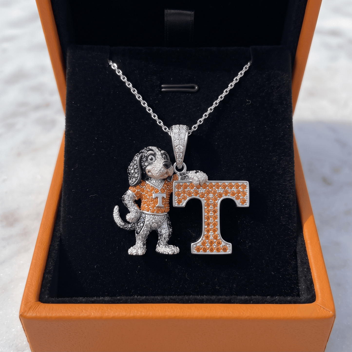 TVF Solid Gold Chain with Diamond Pendant HTTT