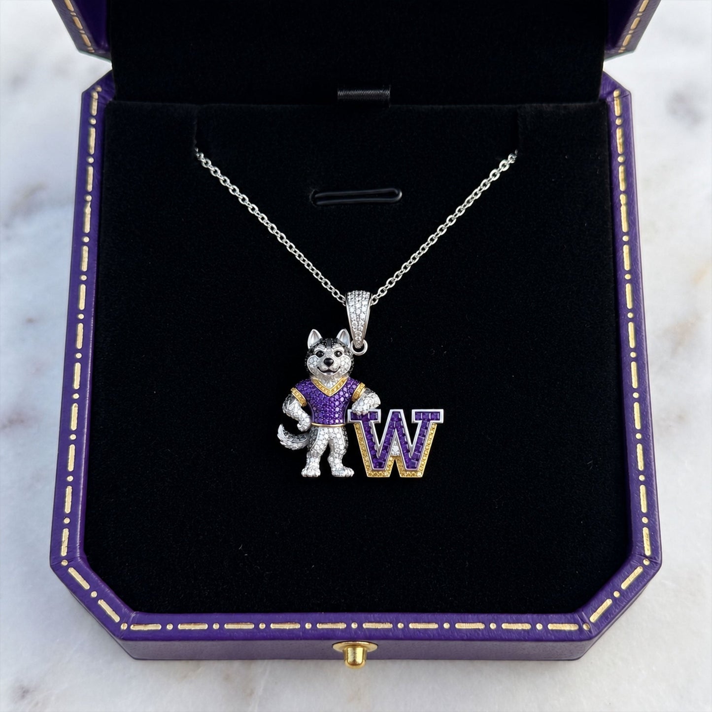 WSH Solid Gold Chain with Diamond Pendant HTTT